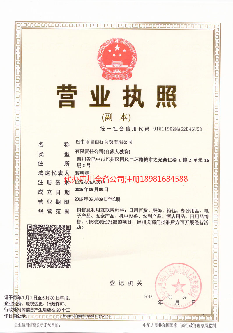 广东广东自由行商贸有限公司